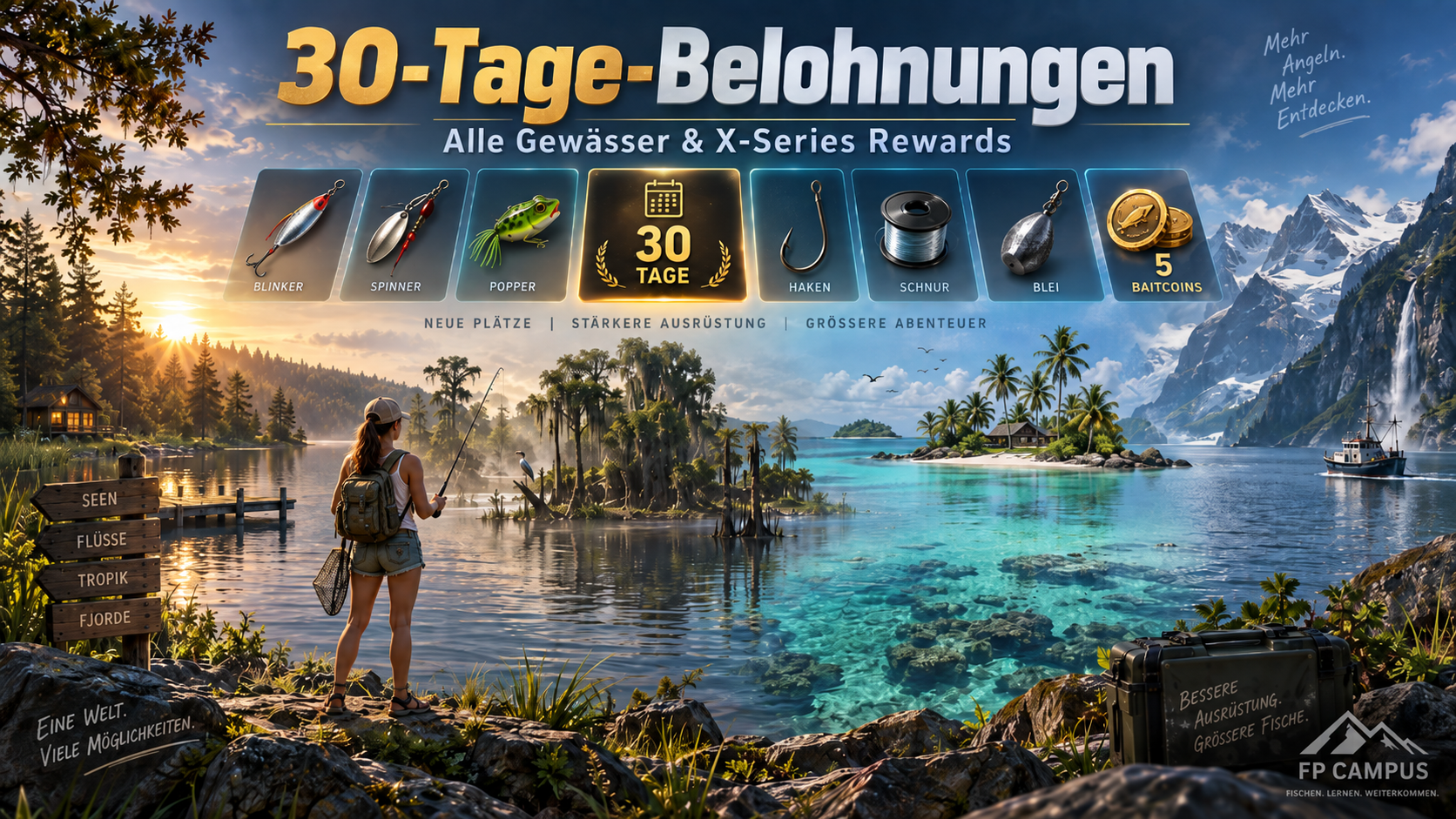 Die aktuellen 30 Tage Belohnungen in Fishing Planet